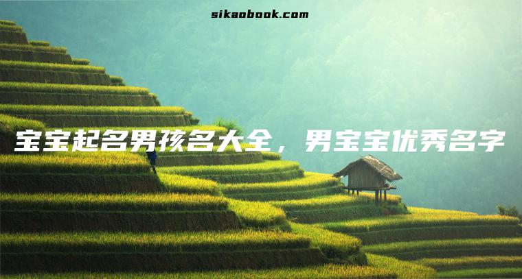 宝宝起名男孩名大全，男宝宝优秀名字