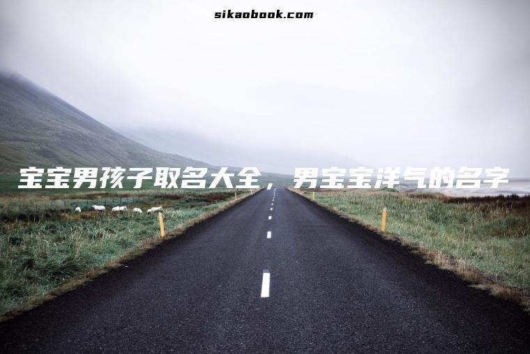 宝宝男孩子取名大全，男宝宝洋气的名字