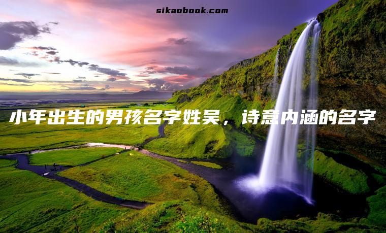 小年出生的男孩名字姓吴，诗意内涵的名字