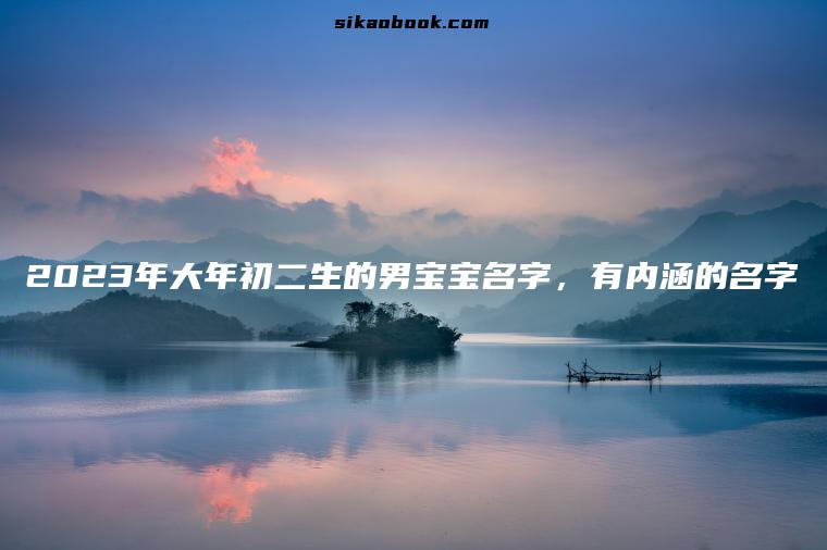 2023年大年初二生的男宝宝名字，有内涵的名字