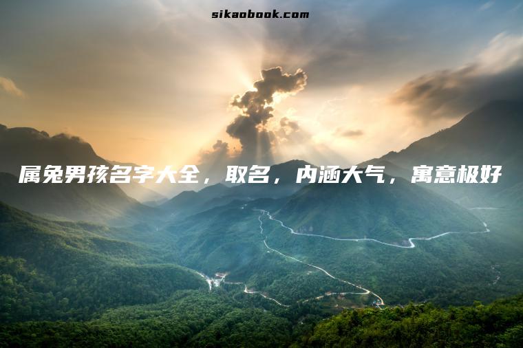 属兔男孩名字大全，取名，内涵大气，寓意极好