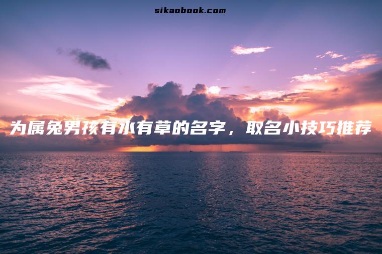 为属兔男孩有水有草的名字，取名小技巧推荐