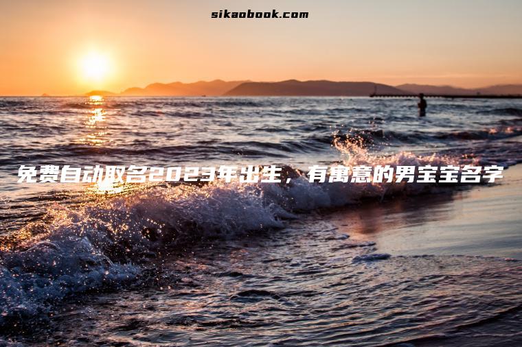免费自动取名2023年出生，有寓意的男宝宝名字