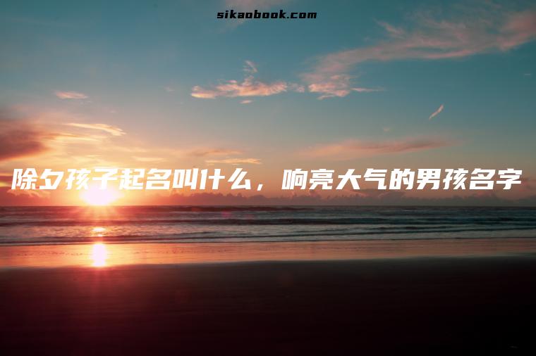 除夕孩子起名叫什么，响亮大气的男孩名字