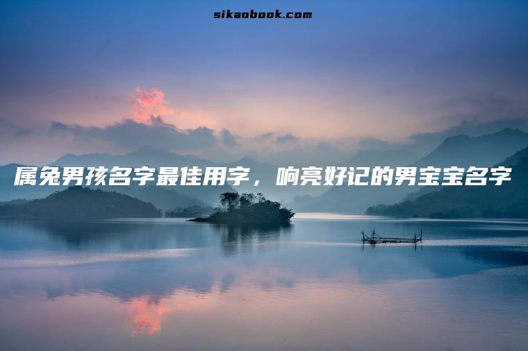 属兔男孩名字最佳用字，响亮好记的男宝宝名字
