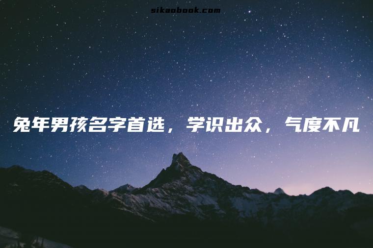 兔年男孩名字首选，学识出众，气度不凡