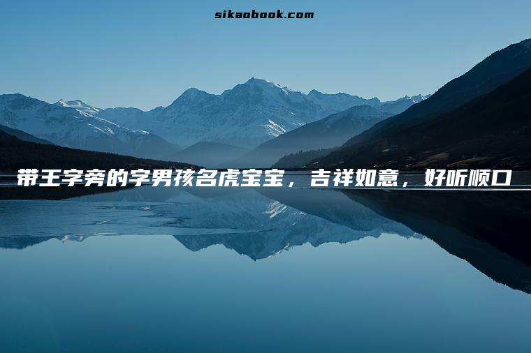 带王字旁的字男孩名虎宝宝，吉祥如意，好听顺口