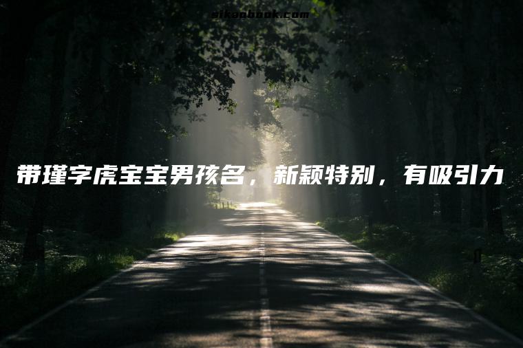 带瑾字虎宝宝男孩名，新颖特别，有吸引力