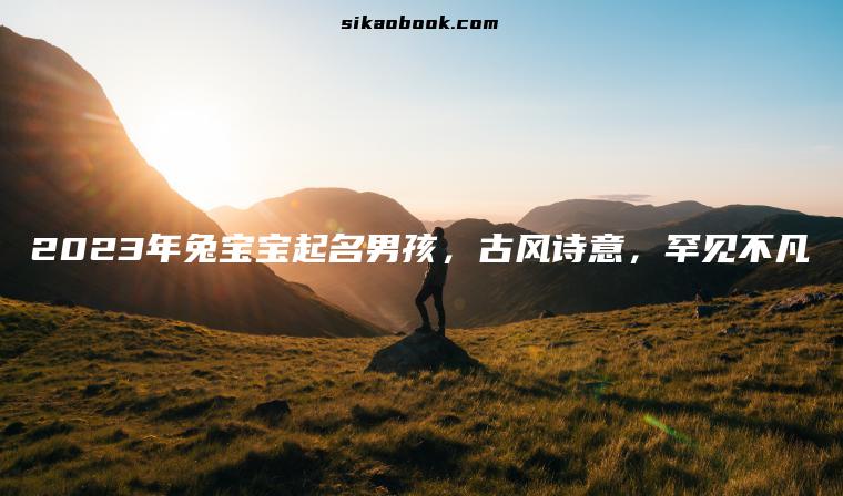 2023年兔宝宝起名男孩，古风诗意，罕见不凡