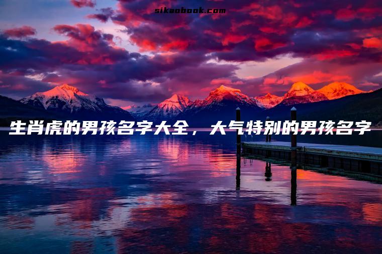 生肖虎的男孩名字大全，大气特别的男孩名字