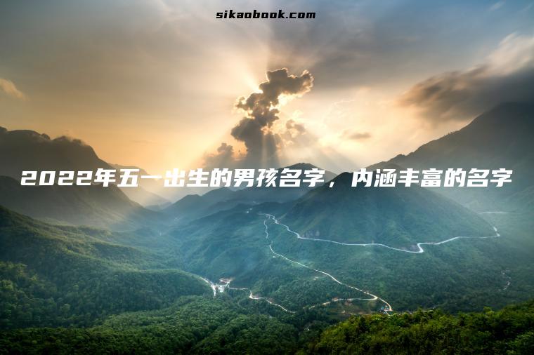 2022年五一出生的男孩名字，内涵丰富的名字