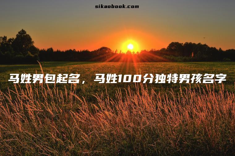 马姓男包起名，马姓100分独特男孩名字