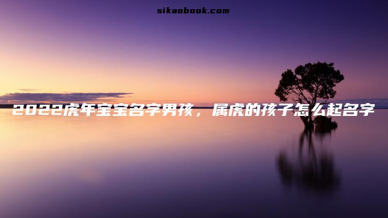 2022虎年宝宝名字男孩，属虎的孩子怎么起名字