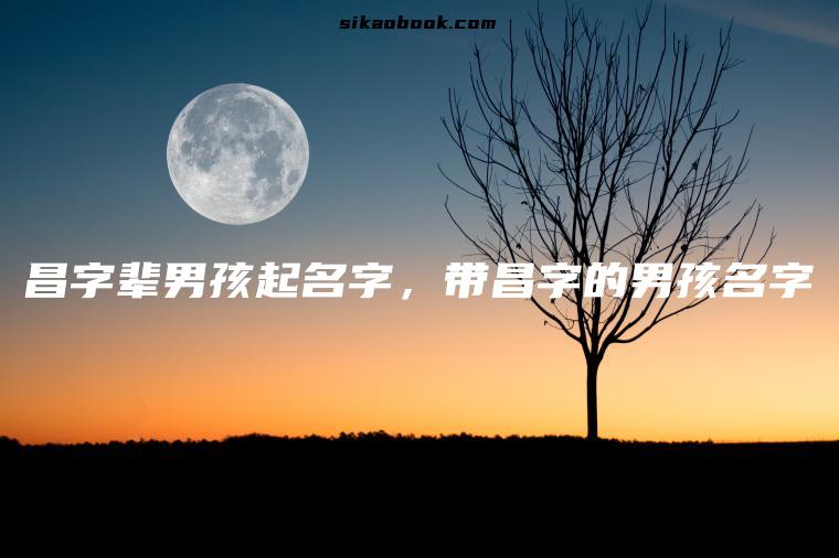 昌字辈男孩起名字，带昌字的男孩名字