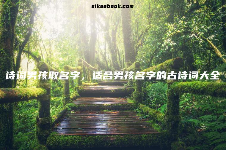 诗词男孩取名字，适合男孩名字的古诗词大全
