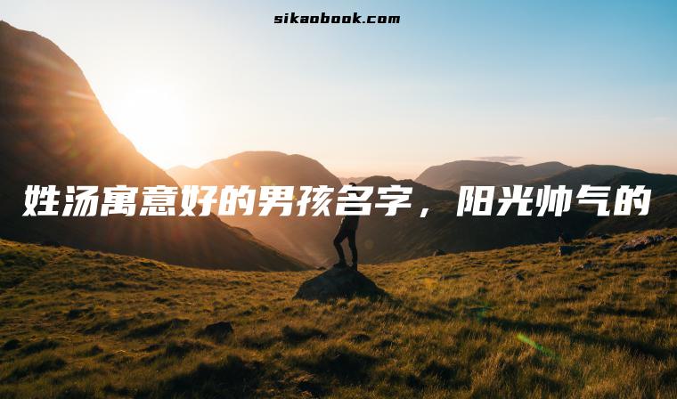 姓汤寓意好的男孩名字，阳光帅气的