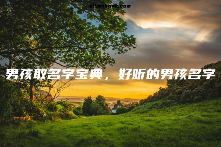男孩取名字宝典，好听的男孩名字