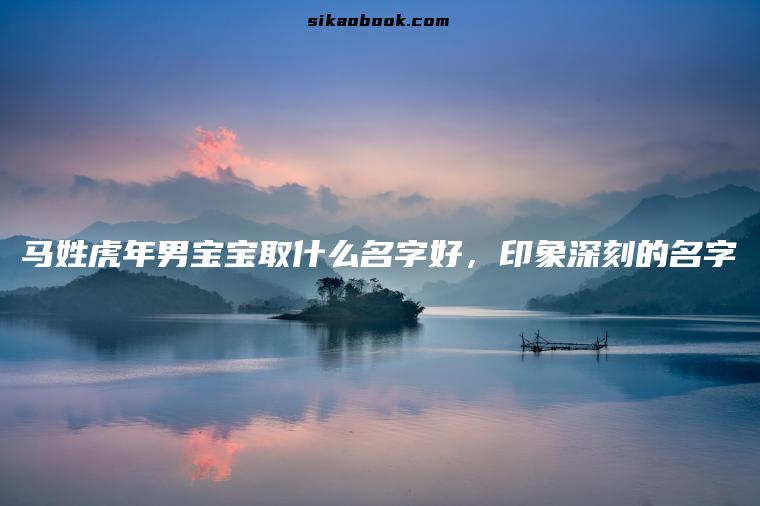 马姓虎年男宝宝取什么名字好，印象深刻的名字