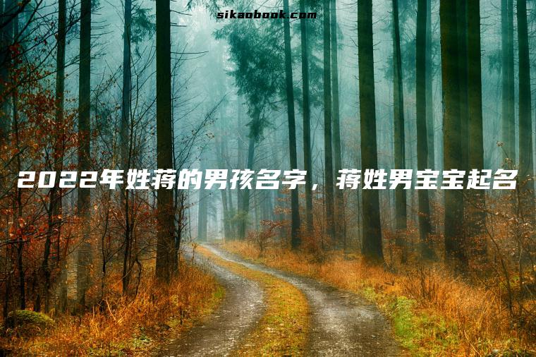 2022年姓蒋的男孩名字，蒋姓男宝宝起名