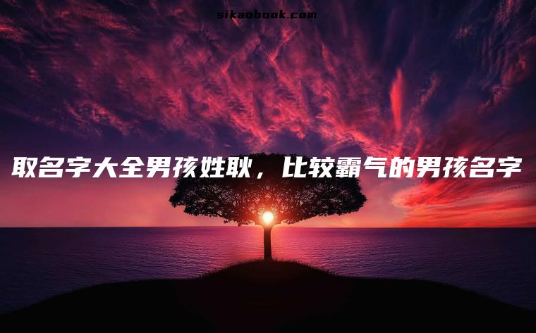 取名字大全男孩姓耿，比较霸气的男孩名字