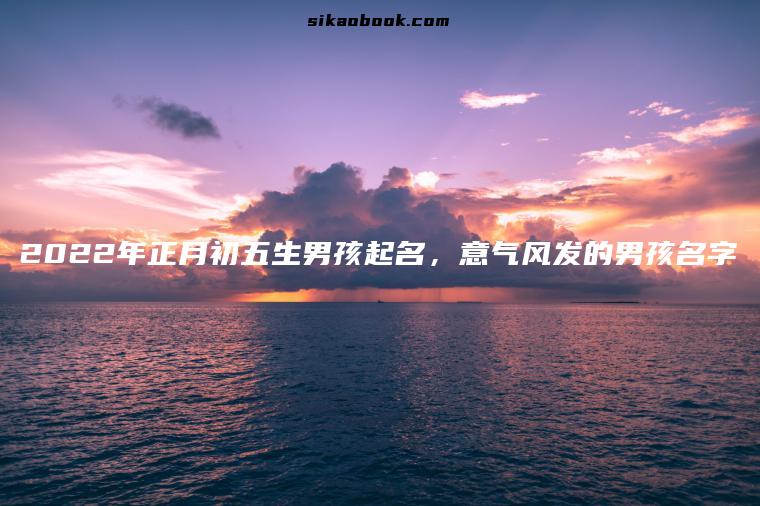 2022年正月初五生男孩起名，意气风发的男孩名字