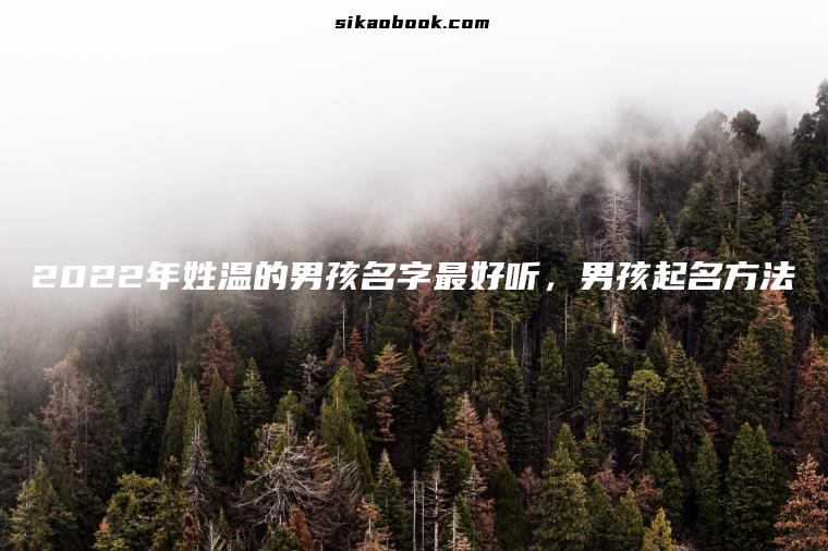 2022年姓温的男孩名字最好听，男孩起名方法