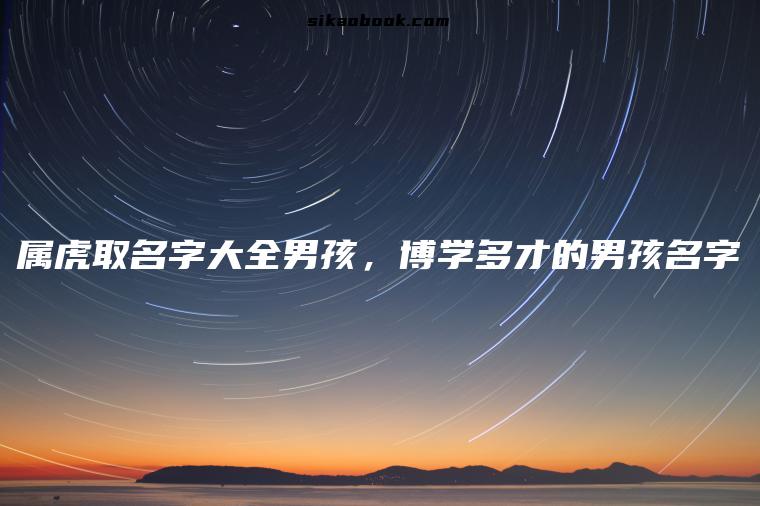 属虎取名字大全男孩，博学多才的男孩名字