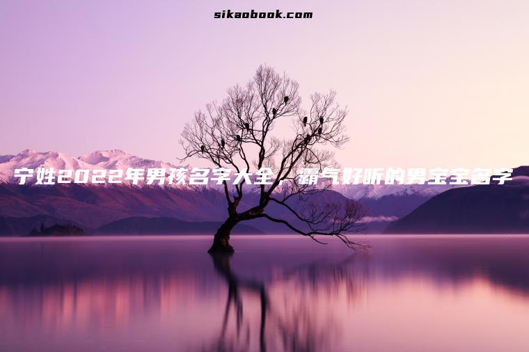 宁姓2022年男孩名字大全，霸气好听的男宝宝名字