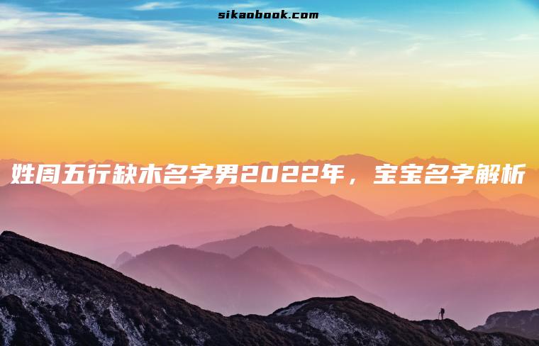 姓周五行缺木名字男2022年，宝宝名字解析