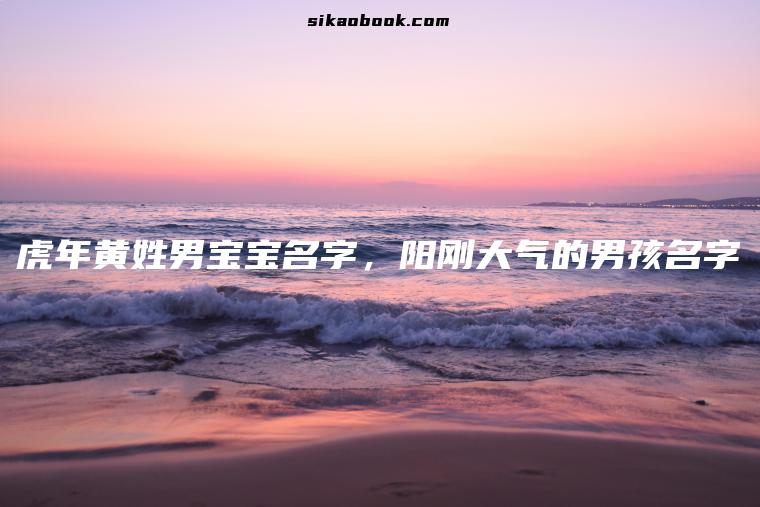 虎年黄姓男宝宝名字，阳刚大气的男孩名字