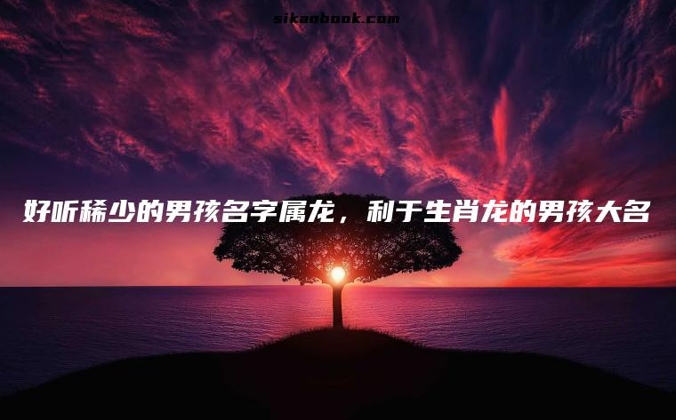 好听稀少的男孩名字属龙，利于生肖龙的男孩大名
