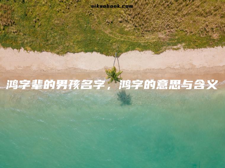 鸿字辈的男孩名字，鸿字的意思与含义