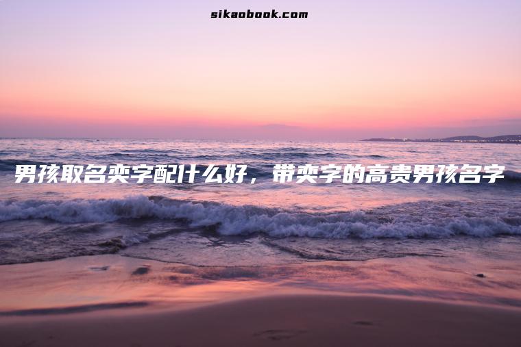 男孩取名奕字配什么好，带奕字的高贵男孩名字