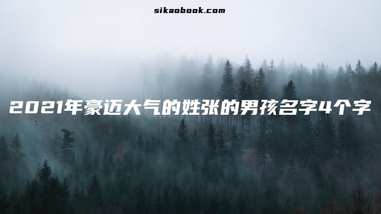 2021年豪迈大气的姓张的男孩名字4个字