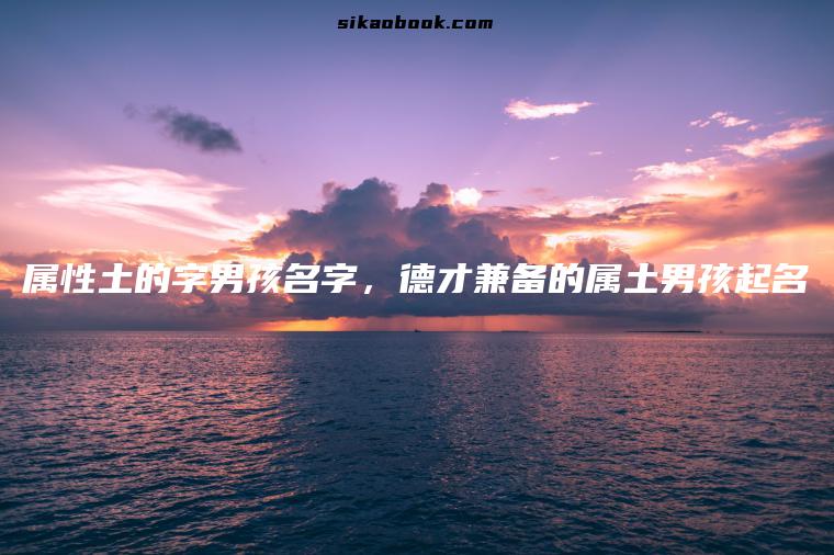属性土的字男孩名字，德才兼备的属土男孩起名