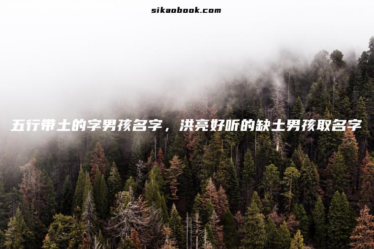 五行带土的字男孩名字，洪亮好听的缺土男孩取名字