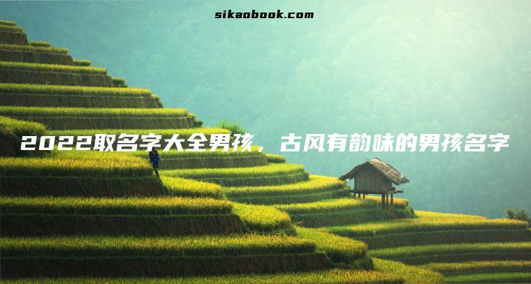 2022取名字大全男孩，古风有韵味的男孩名字