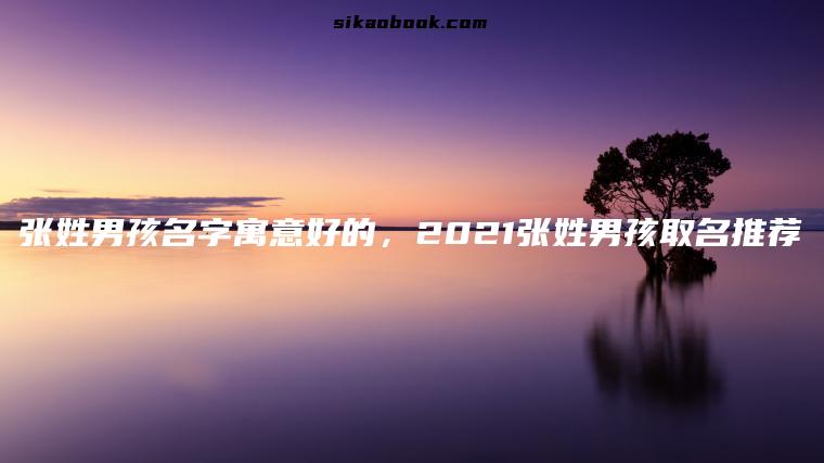 张姓男孩名字寓意好的，2021张姓男孩取名推荐