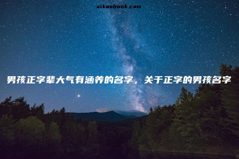男孩正字辈大气有涵养的名字，关于正字的男孩名字