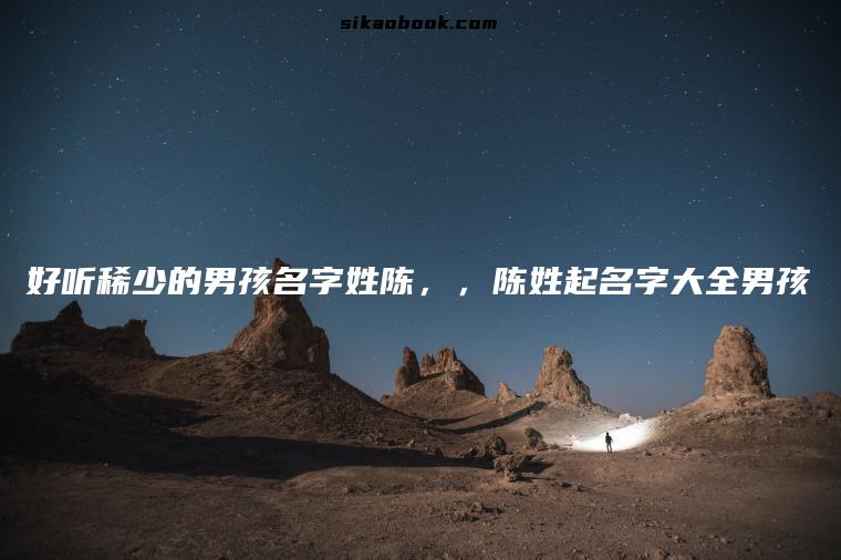 好听稀少的男孩名字姓陈，，陈姓起名字大全男孩