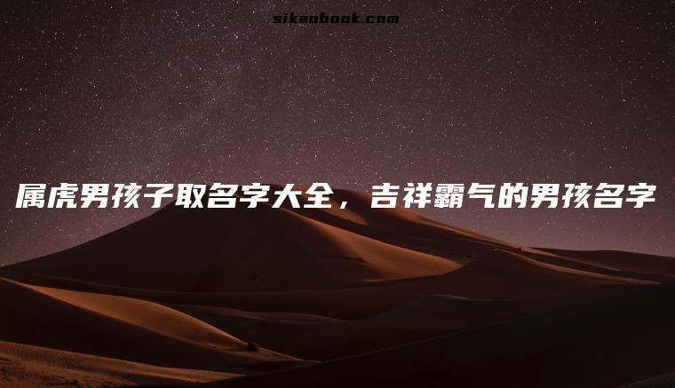 属虎男孩子取名字大全，吉祥霸气的男孩名字