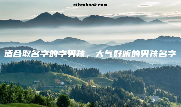 适合取名字的字男孩，大气好听的男孩名字