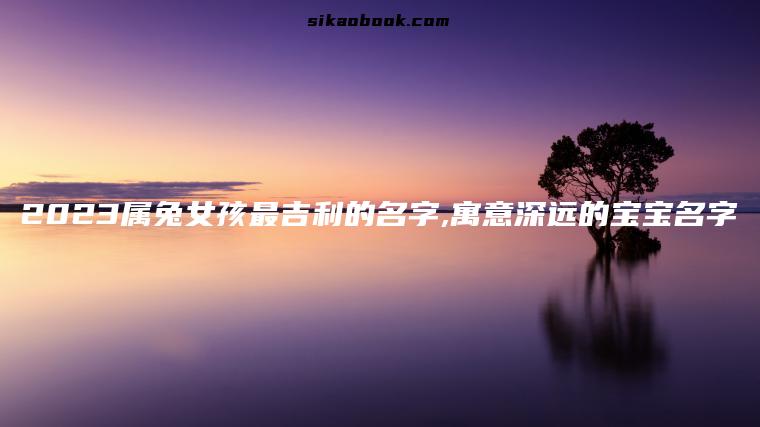 2023属兔女孩最吉利的名字,寓意深远的宝宝名字