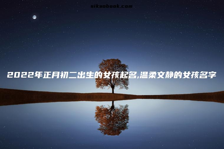 2022年正月初二出生的女孩起名,温柔文静的女孩名字