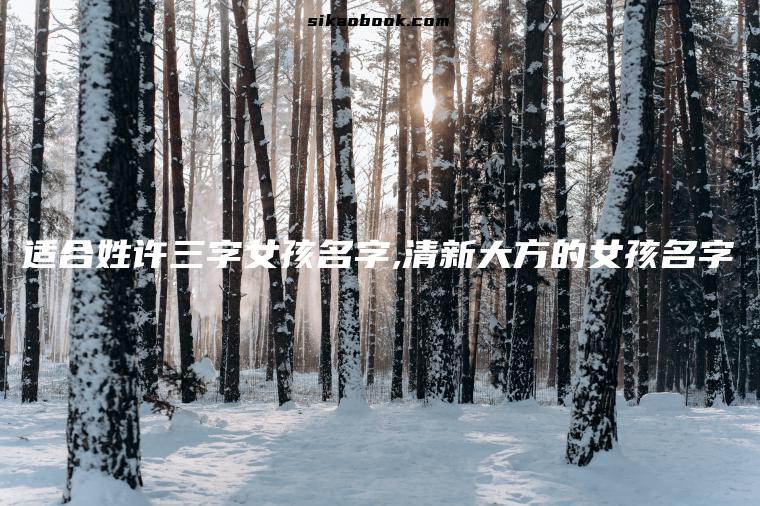 适合姓许三字女孩名字,清新大方的女孩名字