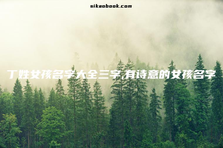 丁姓女孩名字大全三字,有诗意的女孩名字