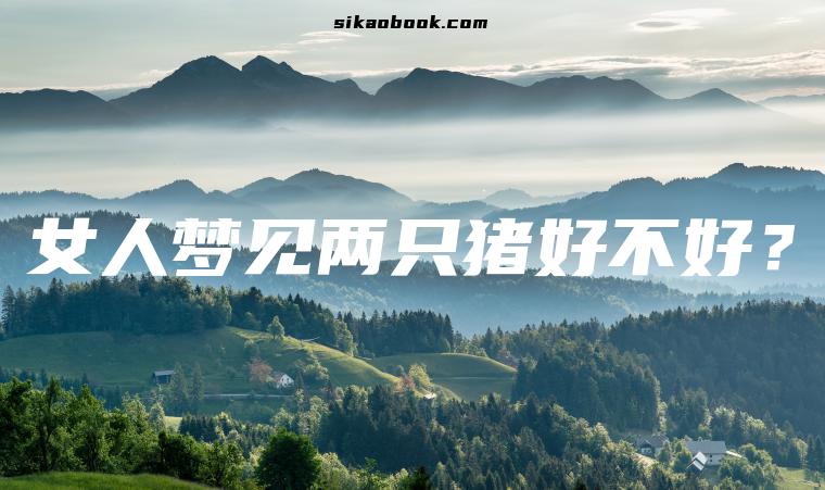 女人梦见两只猪好不好？
