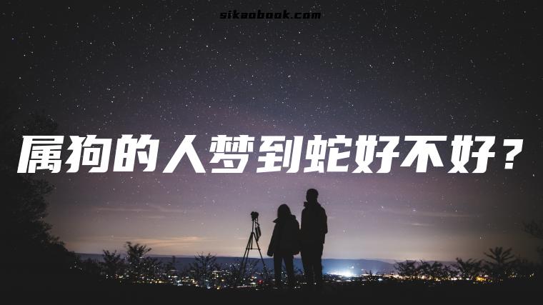属狗的人梦到蛇好不好？