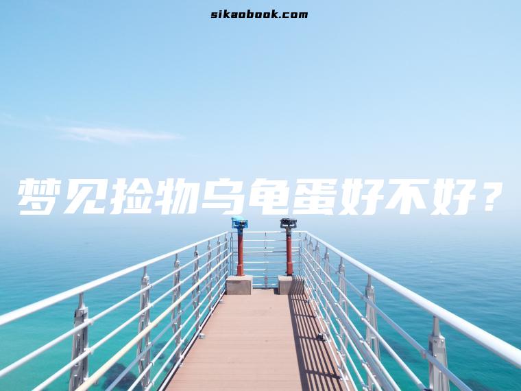 梦见捡物乌龟蛋好不好？