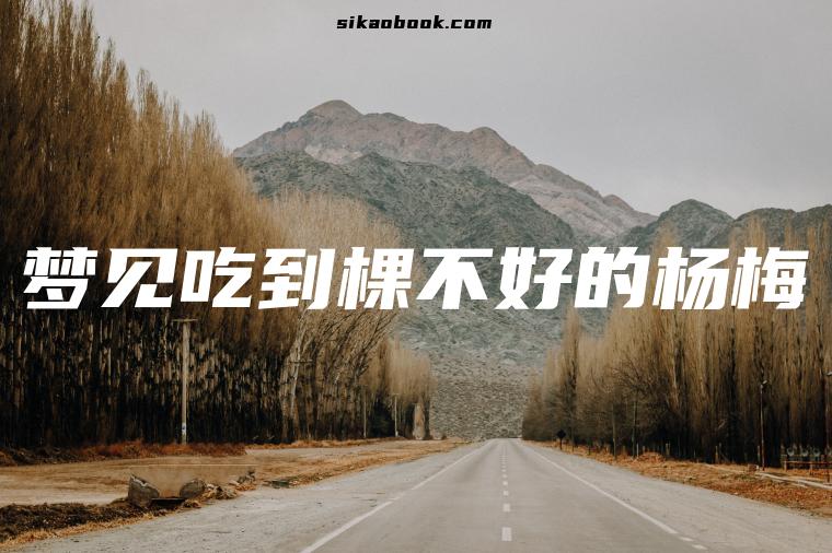 梦见吃到棵不好的杨梅